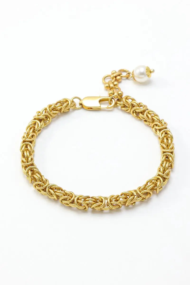 Gold-Plated King Byzantine Bracelet