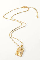 Loki Pendant Necklace - 18K Gold-Plated Brass Sleeping Beauty Face Charm - Enchanting Jewelry All-Glows