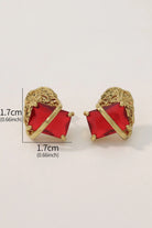 Buy Red Gold Stud Earrings Online