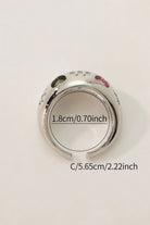 Open platinum ring set 