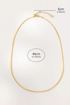 Mars Flexible Herringbone Chain Necklace - 18K Gold-Plated Brass - Elegant Statement Jewelry All-Glows