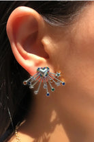 Meteor Earring – Heart of Light with Swarovski Crystals & Colored Stars All-Glows