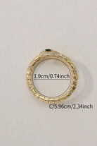 Mystique Open Ring: 18K Gold-Plated Brass Coiled Snake Design with Zirconia Stones