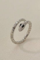 Trendy Snake Design Platinum Ring