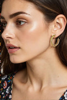 Nova Twisted Crystal Dazzling Hoop Earrings All-Glows