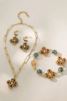 Opulence Crystal Jewelry Set in 18K Gold
