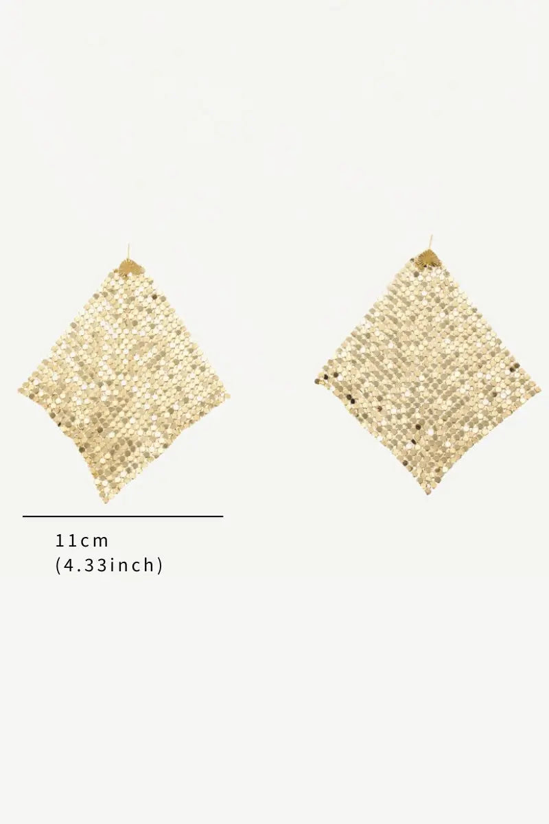 18K Gold Plated Orchid Sequin Earrings