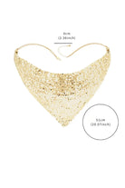 Orchid Sequins Triangle Veil Jewelry Set: