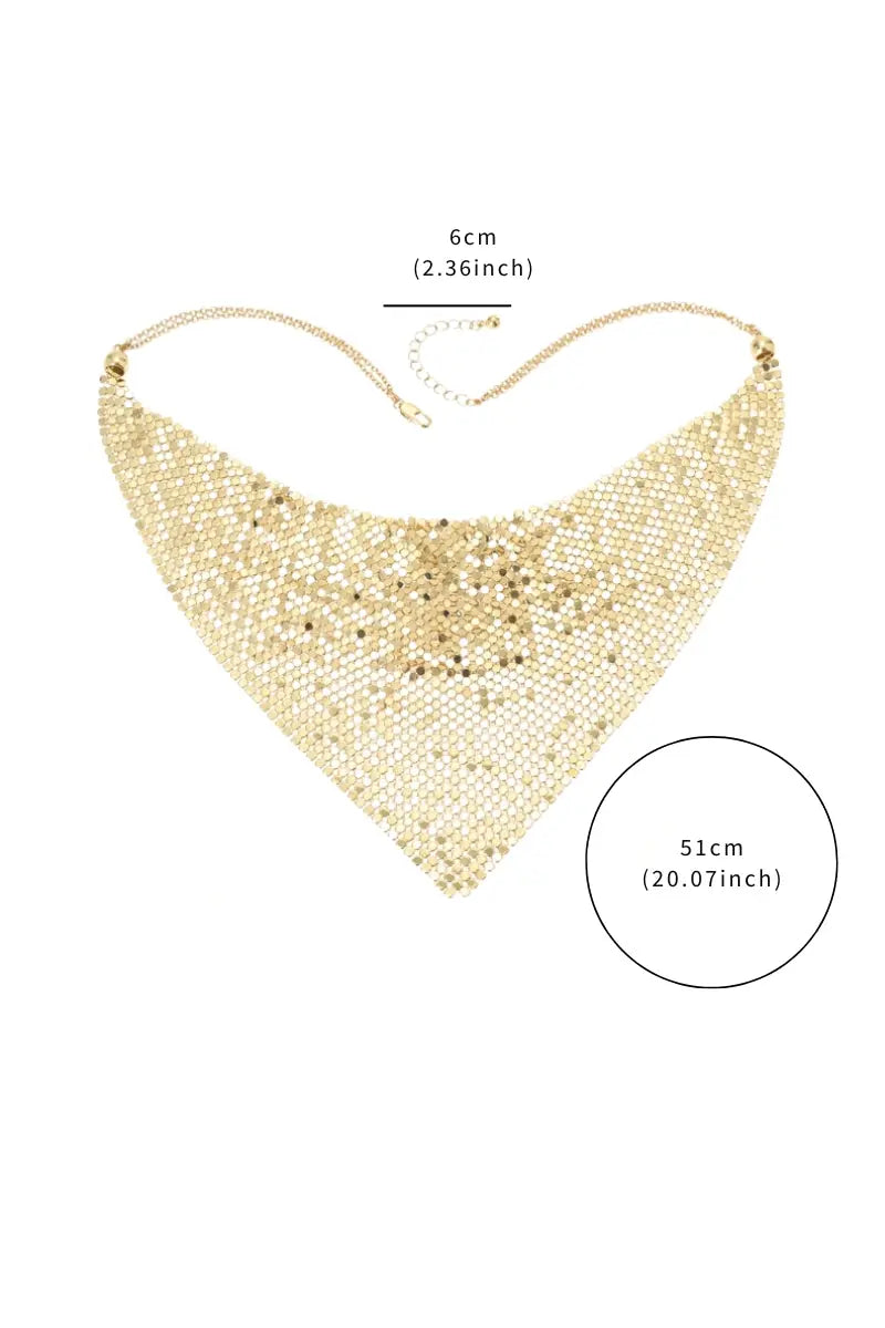 Orchid Sequins Triangle Veil Jewelry Set: