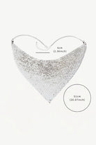 Orchid Sequins Triangle Veil Jewelry Set: