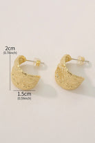 Petal Earring Studs: 18K Gold-Plated Brass with Hammered Organic Texture All-Glows