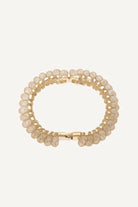 Ruby Bangle – 18K Gold-Plated Brass Wire-Wrapped Crystal Bangle All-Glows