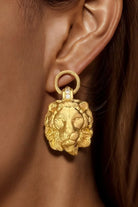 18K Gold-Plated Brass Lion Pendant