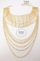 Soul Multi-strand Necklace - Elegant 18K Gold-Plated Brass with Layered Chain Design - Statement Jewelry All-Glows