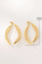 Whisper Earrings 18K Gold-Plated Brass Mesh and Crystal Crescent Moon Design with Sparkling Edges All-Glows