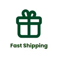 Green gift box icon for All-Glows online fashion jewelry boutique, representing fast shipping and a risk-free shopping guarantee for high-quality jewelry orders.